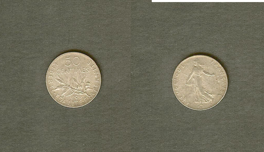 50 centimes Semeuse 1900 Paris SUP+ à SPL-